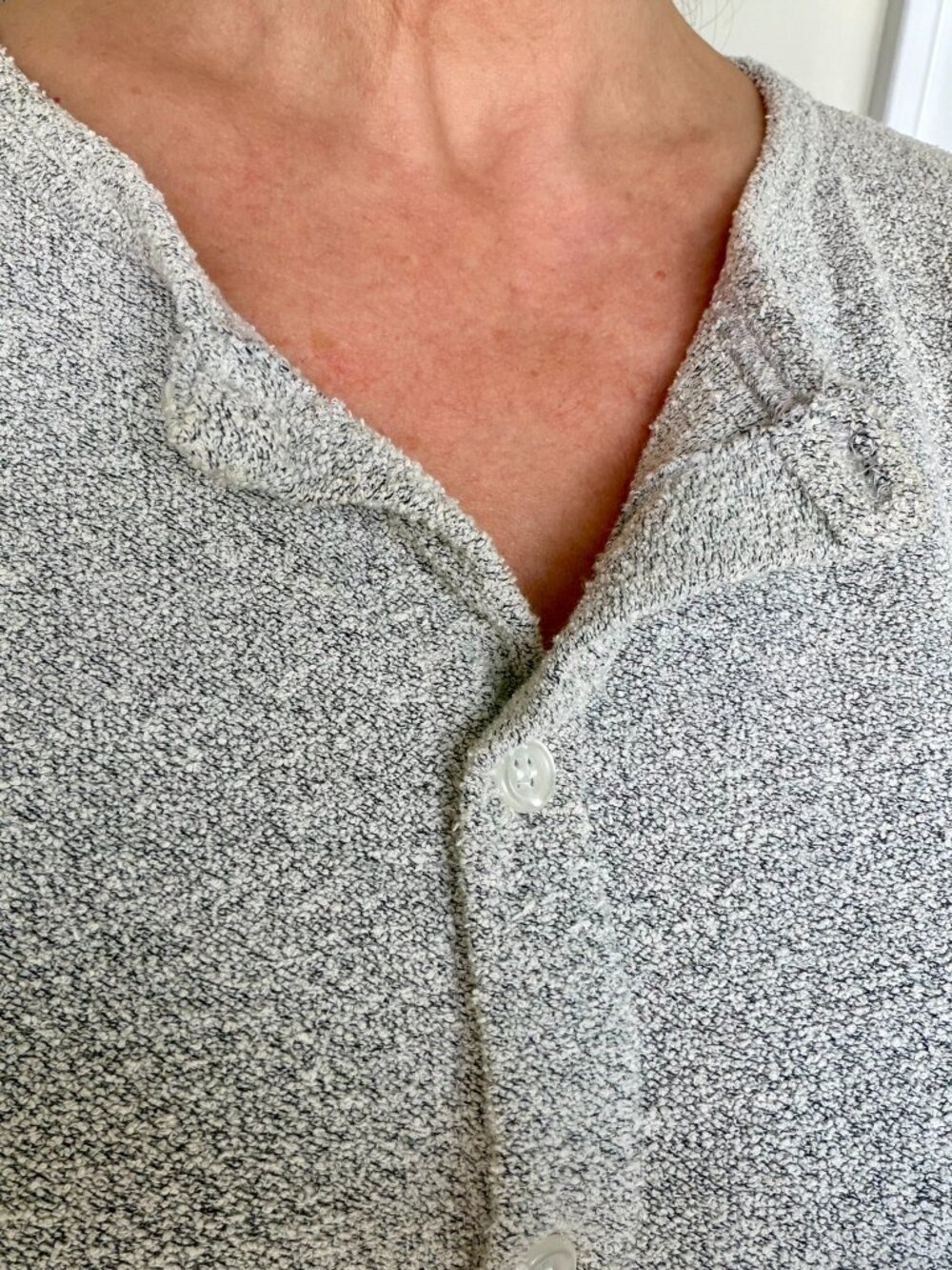 Vintage Lee Riveted Gray Button‑Front Sweater – Size Small – Made in Israel - Picture 3 of 11